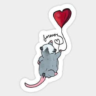 Forever: Romantic Opossum Sticker